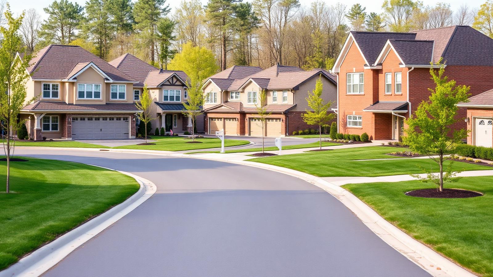 Suburban detached homes on a quiet street in Maple, Vaughan, Ontario